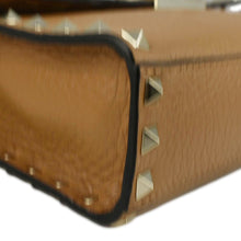 Load image into Gallery viewer, VALENTINO Garavani Rockstud Overlay Flap Small Leather Crossbody Bag Brown