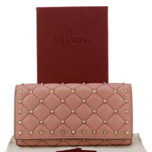 Load image into Gallery viewer, VALENTINO Garavani Rockstud Spike Leather Wallet Dusty Pink