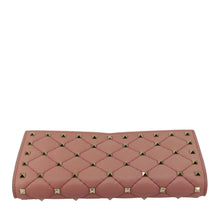 Load image into Gallery viewer, VALENTINO Garavani Rockstud Spike Leather Wallet Dusty Pink