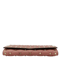 Load image into Gallery viewer, VALENTINO Garavani Rockstud Spike Leather Wallet Dusty Pink