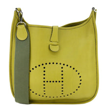 Load image into Gallery viewer, HERMES Evelyne Clemence PM Leather Crossbody Bag Lime