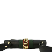 Load image into Gallery viewer, GUCCI Sylvie Small Web Leather Shoulder Bag Black 421882