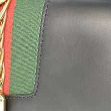 Load image into Gallery viewer, GUCCI Sylvie Small Web Leather Shoulder Bag Black 421882