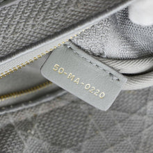 Load image into Gallery viewer, CHRISTIAN DIOR Lady dior D-Lite Embroidered Cannage Canvas Shoulder Bag Gray