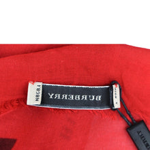 Load image into Gallery viewer, BURBERRY Leopard Print Multicolor Scarf Red