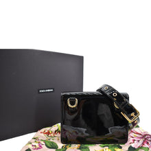 Load image into Gallery viewer, Dolce & Gabbana Logo Patent Leather Crossbody Bag Black - Back