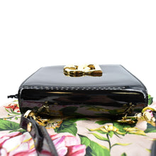 Load image into Gallery viewer, Dolce & Gabbana Logo Patent Leather Crossbody Bag Black - Top