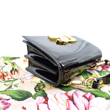 Load image into Gallery viewer, Dolce & Gabbana Logo Patent Leather Crossbody Bag Black - Right Side