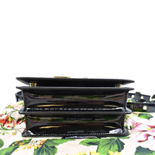 Load image into Gallery viewer, Dolce & Gabbana Logo Patent Leather Crossbody Bag Black - Bottom