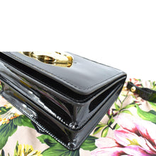 Load image into Gallery viewer, Dolce & Gabbana Logo Patent Leather Crossbody Bag Black - Bottom Right