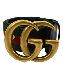 Load image into Gallery viewer, GUCCI Interlocking G Buckle Web Belt Black 404916 Size 80.32