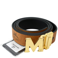 Load image into Gallery viewer, MCM Claus M Reversible Belt Cognac
