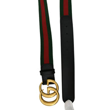 Load image into Gallery viewer, GUCCI Interlocking G Buckle Web Belt Black 404916 Size 80.32