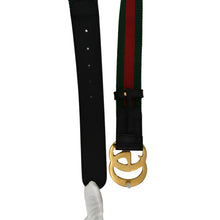 Load image into Gallery viewer, GUCCI Interlocking G Buckle Web Belt Black 404916 Size 80.32