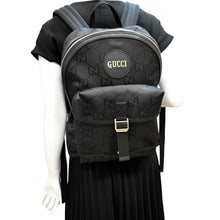 Load image into Gallery viewer, Gucci Off The Grid GG Nylon Backpack Bag in Black - Full View