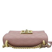 Load image into Gallery viewer, GUCCI Signature Padlock Leather Top Handle Shoulder Bag Pink upper side look