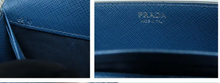 Load image into Gallery viewer, Prada Envelope Flap Saffiano Cuir Calfskin Monochrome Patches Chain Shoulder Bag Blue
