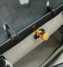 Load image into Gallery viewer, Hermes Herbag Zip 39 MM Toile H Berline Vache Hunter Shoulder Bag Black Ebene