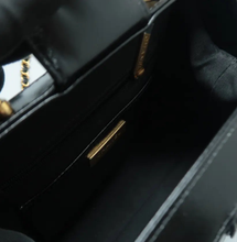 Load image into Gallery viewer, Chanel Shiny Lambskin Quilted Small Doctor Bag Black