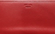 Load image into Gallery viewer, Prada Metal Oro Saffiano Leather Chain Wallet Red