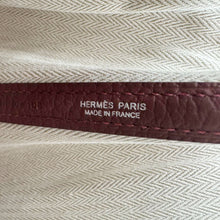 Load image into Gallery viewer, HERMES Garden Party 30 TPM Leather Tote Bag Maroon