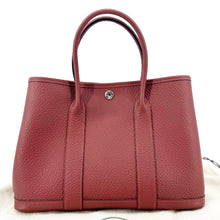 Load image into Gallery viewer, HERMES Garden Party 30 TPM Leather Tote Bag Maroon