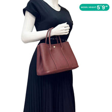 Load image into Gallery viewer, HERMES Garden Party 30 TPM Leather Tote Bag Maroon