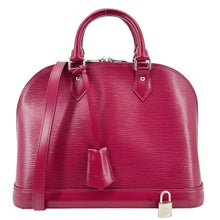 Load image into Gallery viewer, LOUIS VUITTON Alma PM Epi Leather Satchel Bag Burgundy