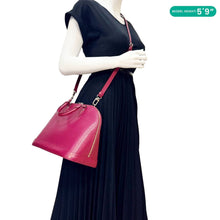 Load image into Gallery viewer, LOUIS VUITTON Alma PM Epi Leather Satchel Bag Burgundy