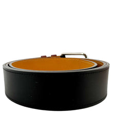 Load image into Gallery viewer, HERMES H Logo Leather Belt Black Size 110