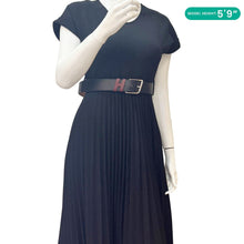 Load image into Gallery viewer, HERMES H Logo Leather Belt Black Size 110