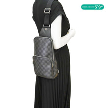 Load image into Gallery viewer, LOUIS VUITTON Avenue Sling Damier Graphite Black Backpack Bag dummy look