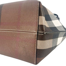 Load image into Gallery viewer, BURBERRY Check E-Canvas Tote Bag Brown