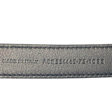 Load image into Gallery viewer, YVES SAINT LAURENT Square Buckle Leather Belt Black Size 75