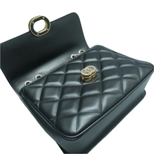 Load image into Gallery viewer, Gucci Deco Calfskin Quilted Small Shoulder Bag Black