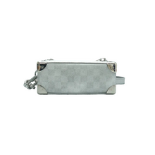 Load image into Gallery viewer, Louis Vuitton Soft Trunk Mini Damier Glitter Shoulder Bag Silver