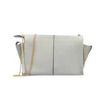 Load image into Gallery viewer, Celine Tri-Fold Smooth Calfskin Shoulder Bag Light Grey