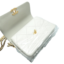 Load image into Gallery viewer, Chanel CC Flap Dual Lambskin Quilted Small Trendy Shoulder Bag Light Grey