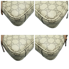 Load image into Gallery viewer, Gucci GG Supreme Monogram Textured Calfskin Emblem Shoulder Bag Beige
