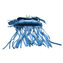 Load image into Gallery viewer, Gucci Nouveau Fringe Calfskin Medium Shoulder Bag Blue