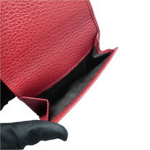 Load image into Gallery viewer, Gucci Compact Folded GG Marmont Leather Wallet Red