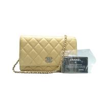 Load image into Gallery viewer, Chanel Wallet On Chain Quilted Caviar Leather Crossbody Bag Gold