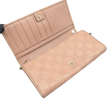 Load image into Gallery viewer, Gucci Emily Medium GG ssima Patent Leather Chain Shoulder Bag Beige