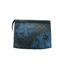 Load image into Gallery viewer, Louis Vuitton Toilette Poche 26 Damier Graphite Rope Canvas Clutch Bag Black