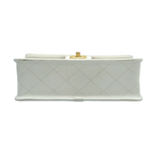 Load image into Gallery viewer, Chanel Caviar Quilted School Memory Small Top Handle Flap White
