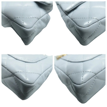 Load image into Gallery viewer, Chanel CC Square Flap Lambskin Enamel Quilted Mini Pending Shoulder Bag Light Blue