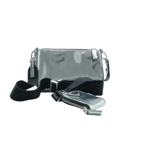 Load image into Gallery viewer, Prada Leather Soulder bag Silver