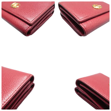 Load image into Gallery viewer, Gucci Compact Folded GG Marmont Leather Wallet Red