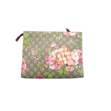 Load image into Gallery viewer, Gucci Blooms Large Cosmetic Case GG Supreme Monogram Clutch Pink