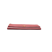 Load image into Gallery viewer, Prada Metal Oro Saffiano Leather Chain Wallet Red